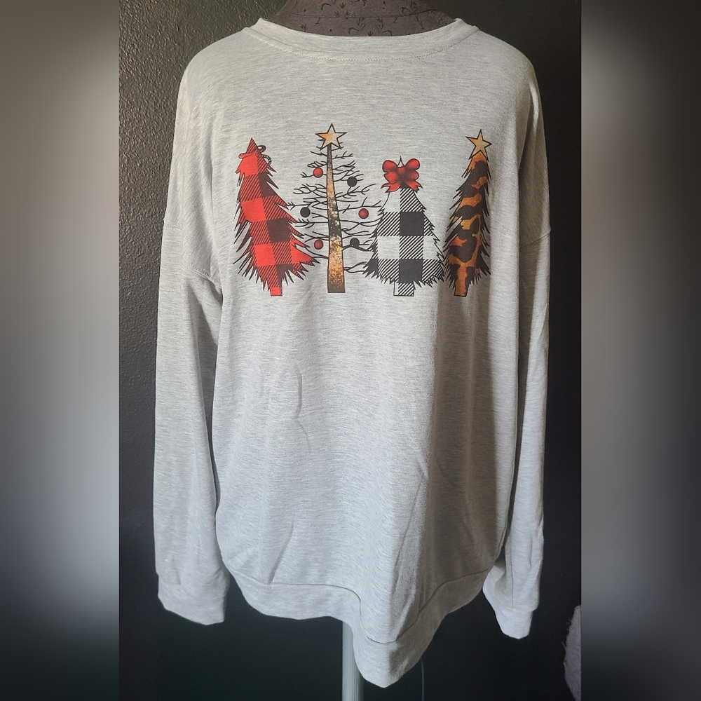Christmas Trees Sweatshirt nwot